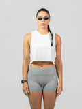 R21 Crop Tank - White