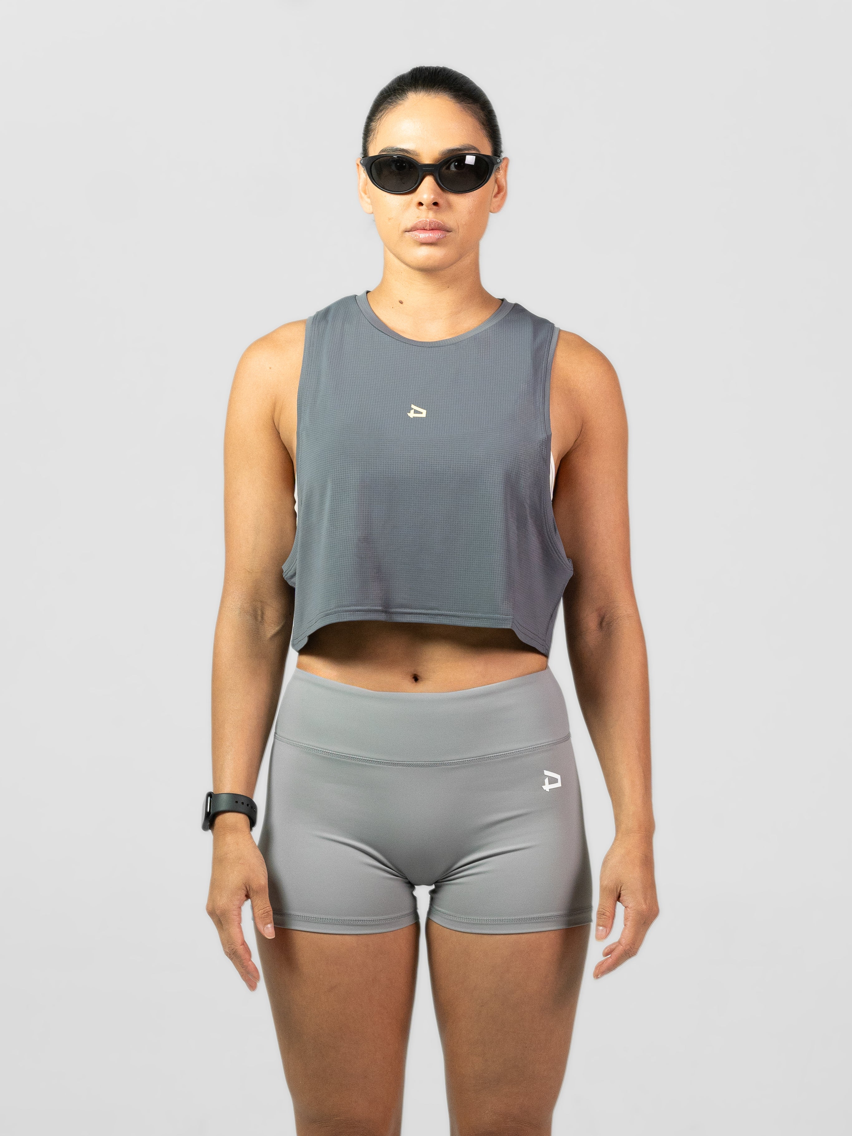 R21 Crop Tank - Signature Grey