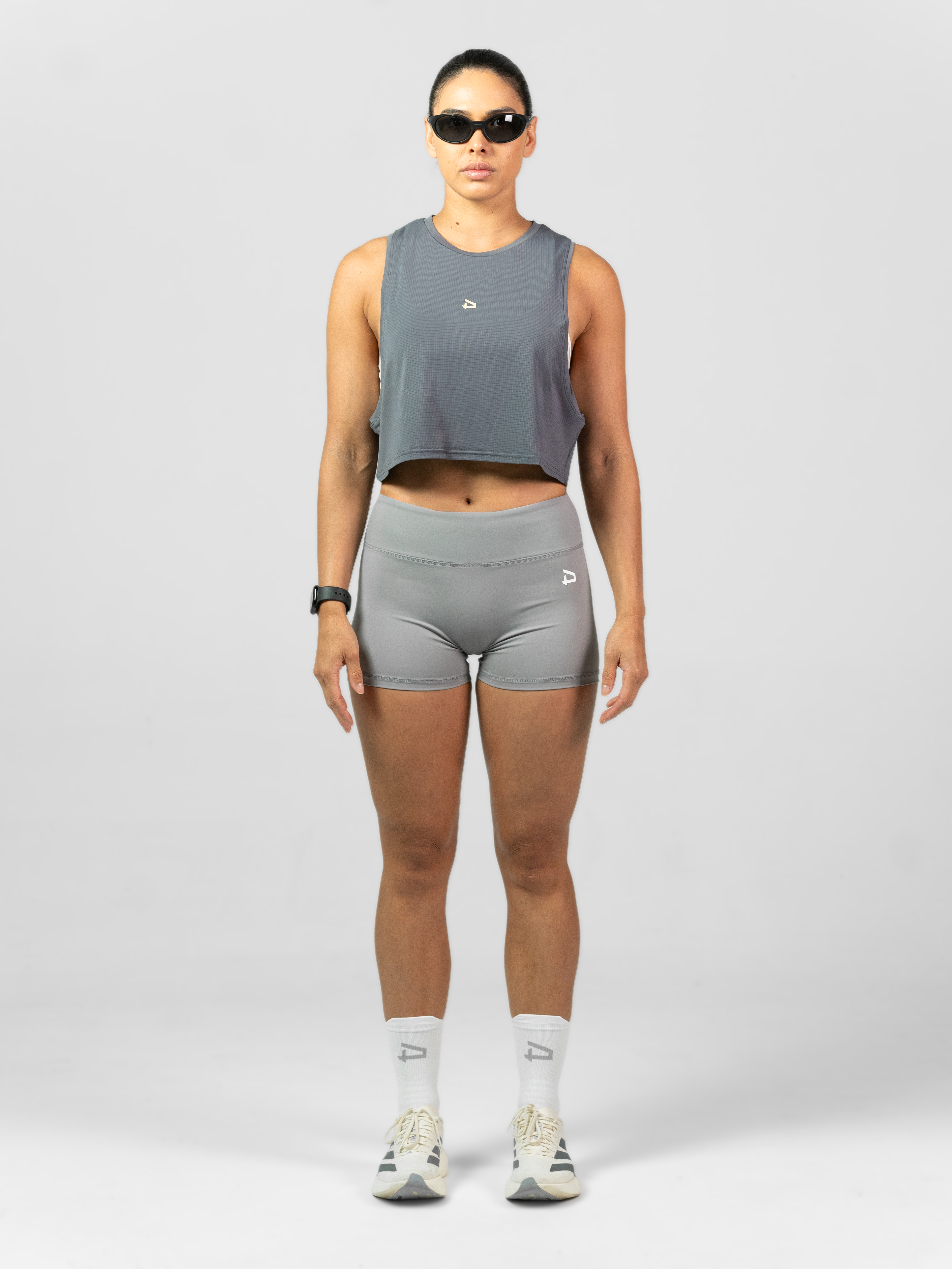R21 Crop Tank - Signature Grey