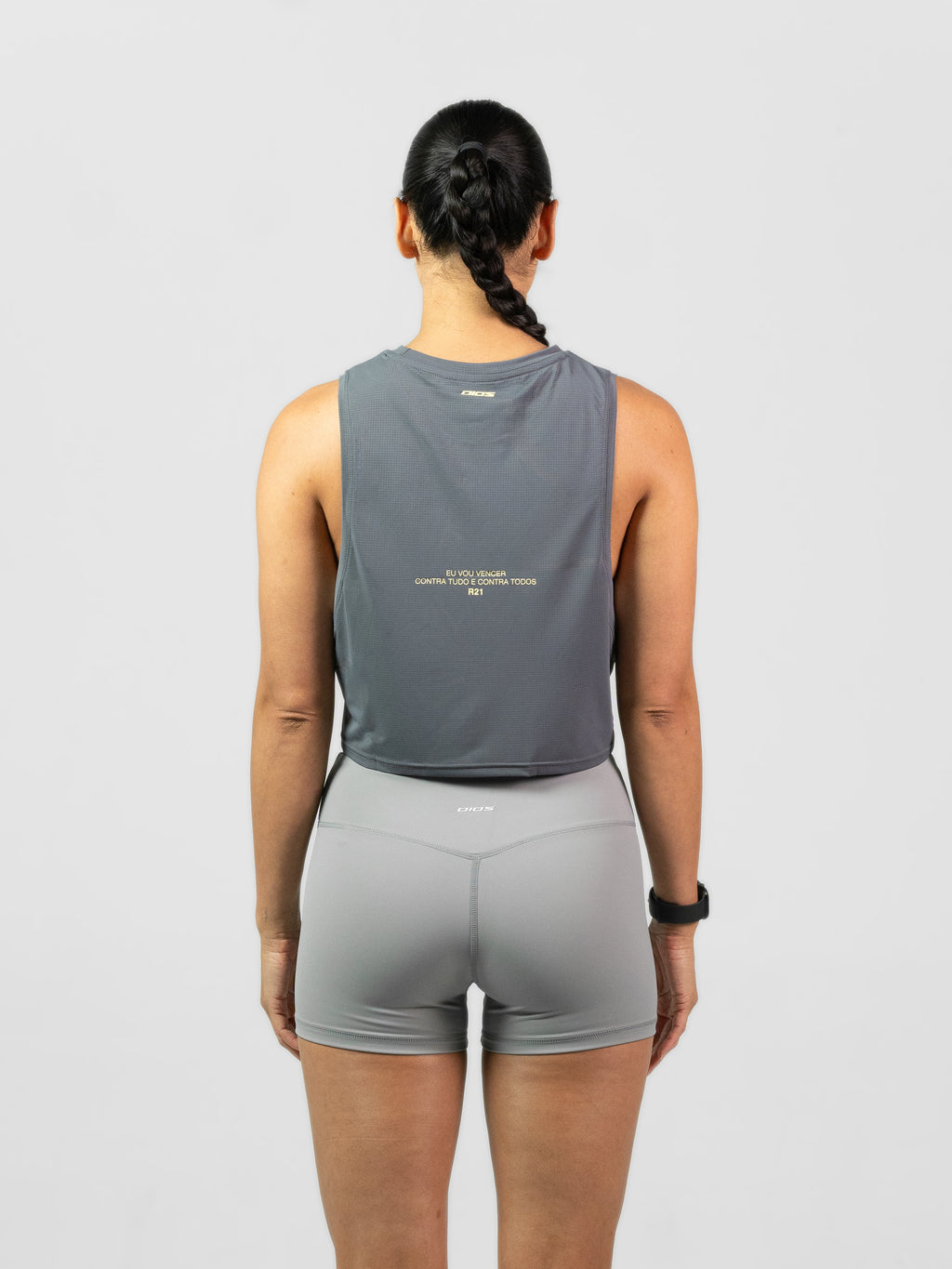 R21 Crop Tank - Signature Grey