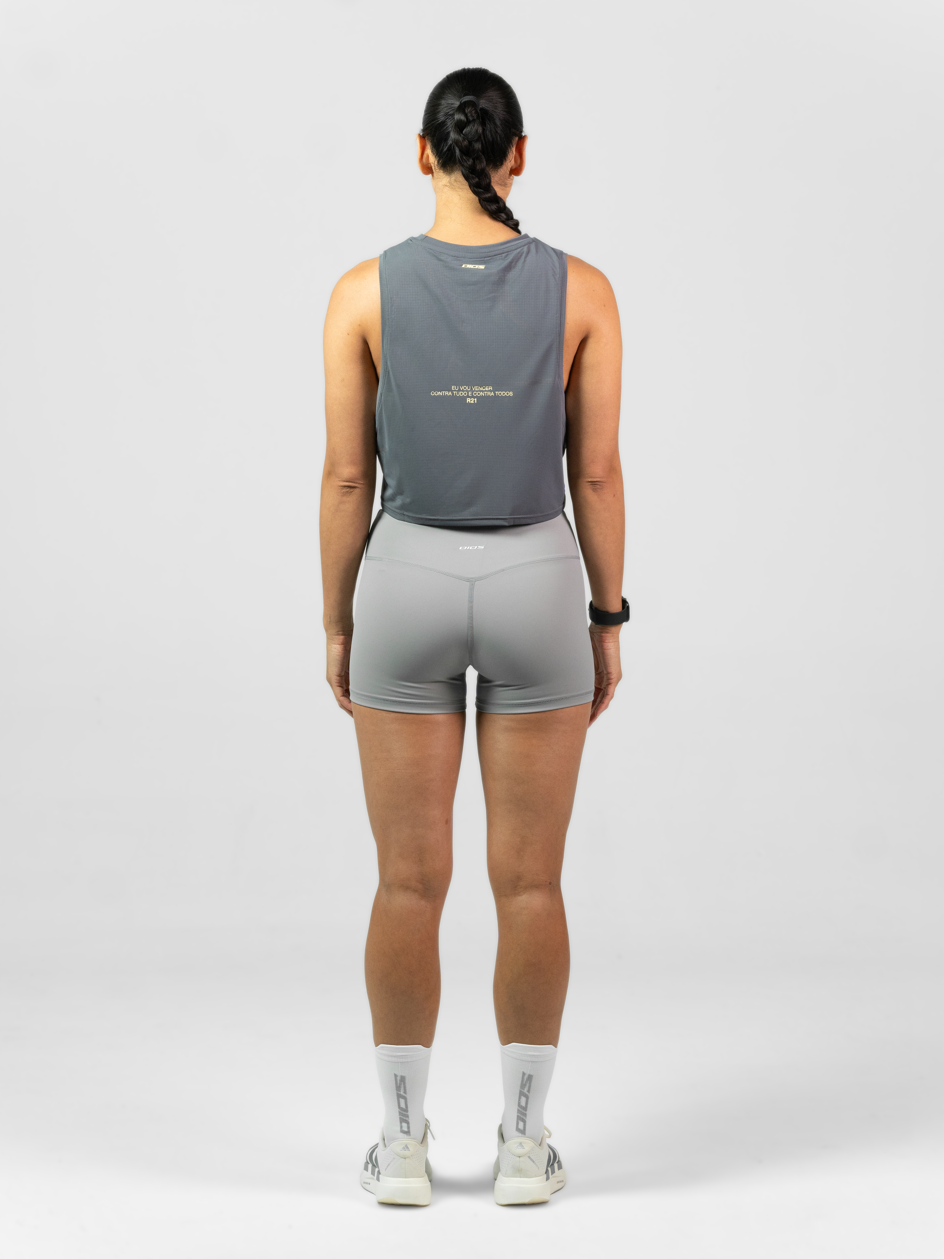 R21 Crop Tank - Signature Grey